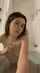 brunette skinny dildo