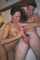busty brunette handjob